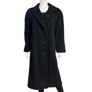 Vintage Forecaster 100% Wool Old Money Chic Retro Elegant Black Coat Women 10